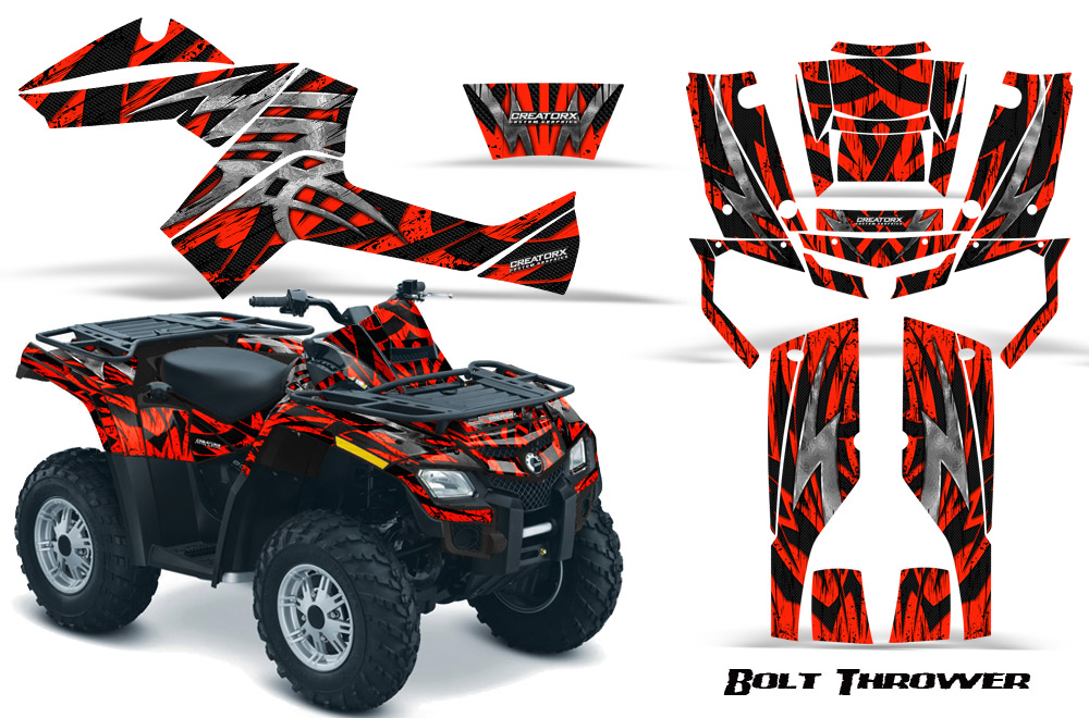 Can-Am Outlander 800 Graphics Kit Bolt Thrower Red BB